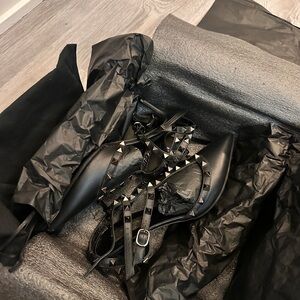 Valentino Black Studded Heels